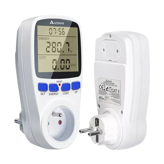 Digitális energiamérő wattmérő, 230 V, 16 A, max 3680 W, LCD kijelző