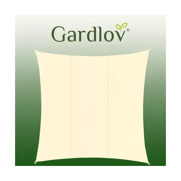 Vízálló napvitorla négyzet, 3.6×3.6 m, bézs, 120 g/m²