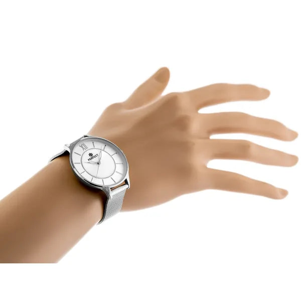 Perfect ezüst női karóra, kvarc, 36 mm, WR30, díszdobozzal