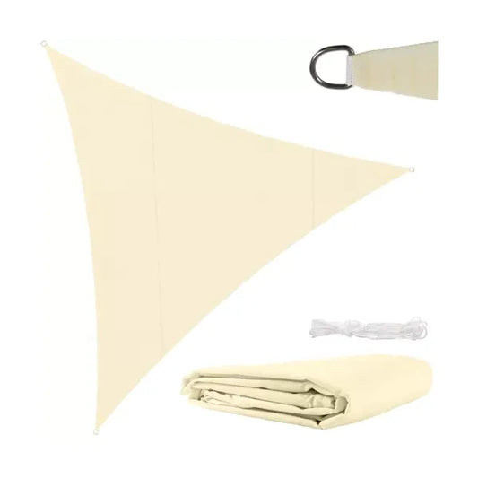 Vízálló háromszög napvitorla 4×4×4 m, beige, 180 g/m² poliészter