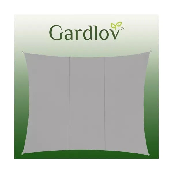 Vízálló szürke napvitorla 4×3 m, UV-szűrő, 120 g/m² poliészter