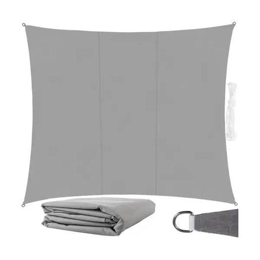 Vízálló szürke napvitorla 4×3 m, UV-szűrő, 120 g/m² poliészter