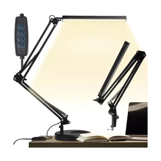 2 az 1-ben állítható LED asztali lámpa USB, csíptető/talp, 3 színhő, 10 fényerő