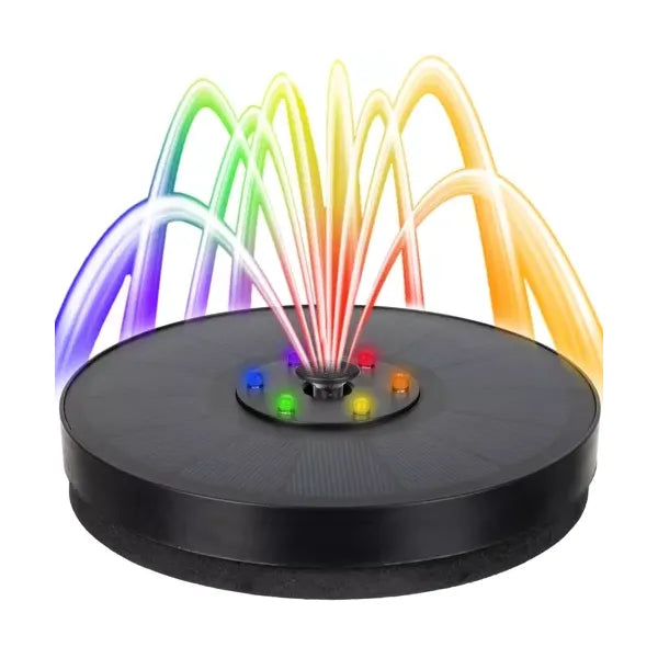 Gardlov lebegő napelemes kerti szökőkút RGB LED világítással, 7 fúvókával