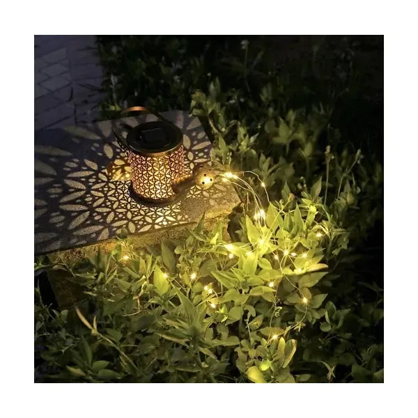 Napelemes öntözőkanna kerti lámpa 60 LED meleg fehér 81 cm