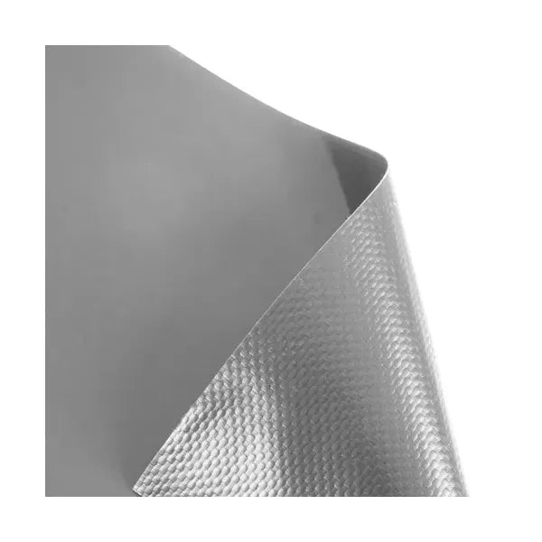 Szürke PVC kerítéstakaró szalag 19 cm×35 m, 630 g/m² + 25 klipsz
