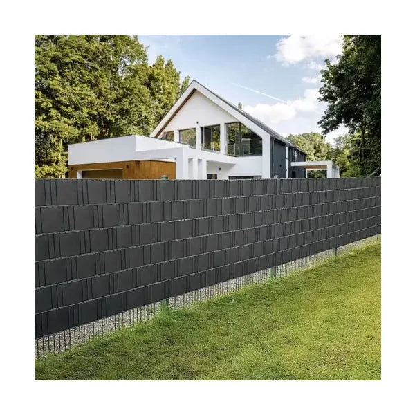 PVC kerítés takarószalag 19 cm×35 m 630 g/m² antracit, 25 csipesszel