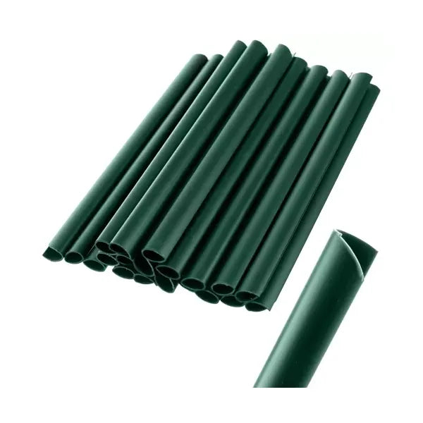 Kerítés szalag rögzítő klipsz készlet, 20 db, zöld, PVC, 19×1,25 cm