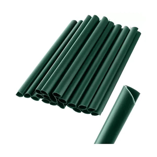 Kerítés szalag rögzítő klipsz készlet, 20 db, zöld, PVC, 19×1,25 cm