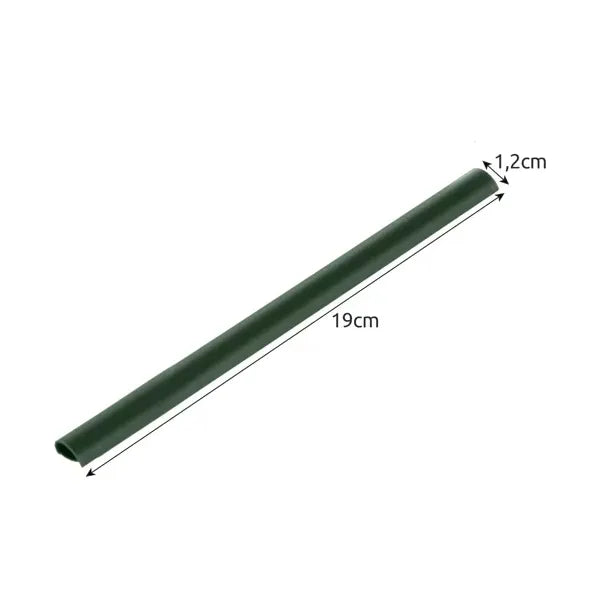 Kerítés szalag rögzítő klipsz készlet, 20 db, zöld, PVC, 19×1,25 cm