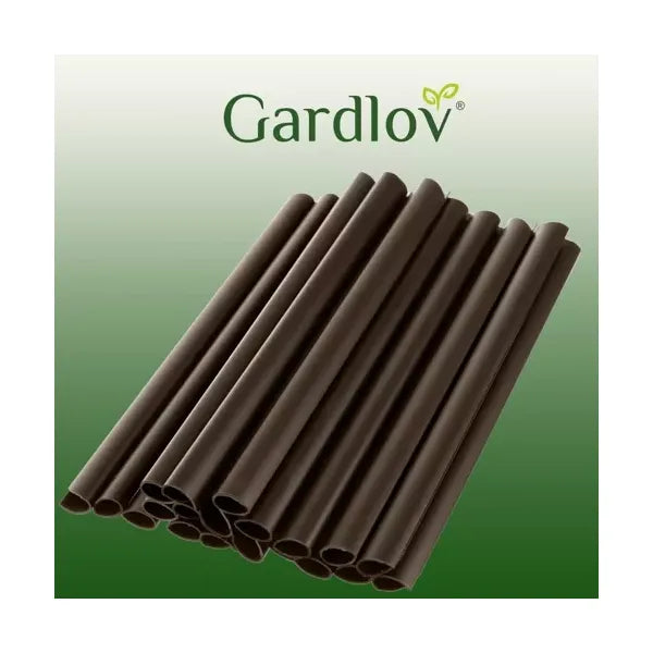 Barna PVC kerítésszalag rögzítő kapocs, 19×1,25 cm, 20 db