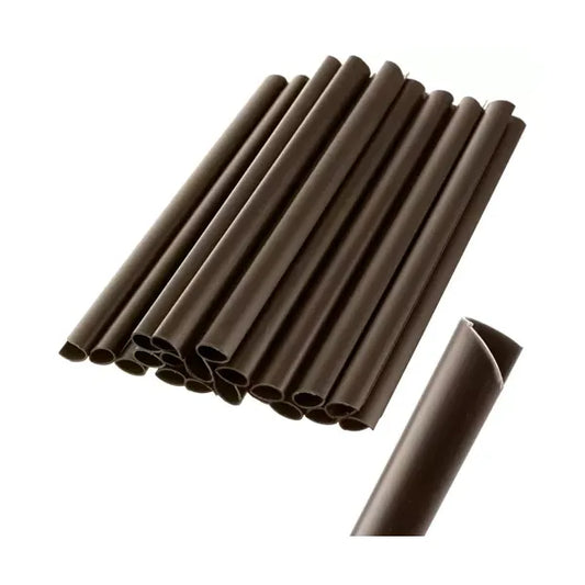 Barna PVC kerítésszalag rögzítő kapocs, 19×1,25 cm, 20 db