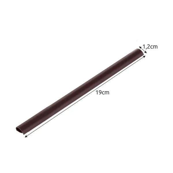 Barna PVC kerítésszalag rögzítő kapocs, 19×1,25 cm, 20 db