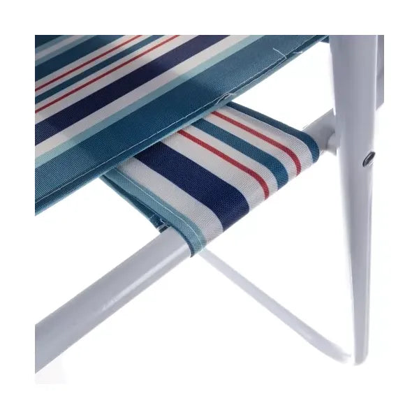Trizand Bergamo kék acélvázas összecsukható kerti-camping szék 50×43×75 cm