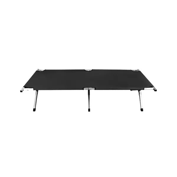 Összecsukható kempingágy 189×70 cm, fekete, 110 kg teherbírás