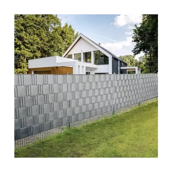 Szürke PVC kerítés takarószalag 19 cm x 35 m 450 g/m² + 25 klipsz