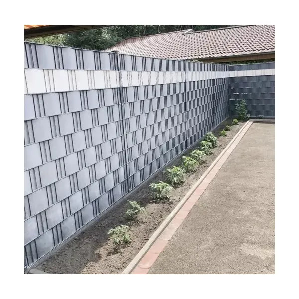 Szürke PVC kerítés takarószalag 19 cm x 35 m 450 g/m² + 25 klipsz
