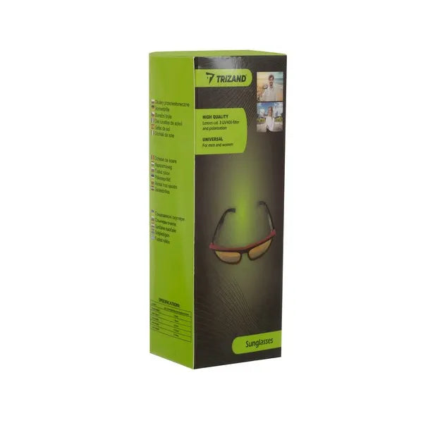 Polarizált UV400 tükrös napszemüveg unisex, fekete-narancs