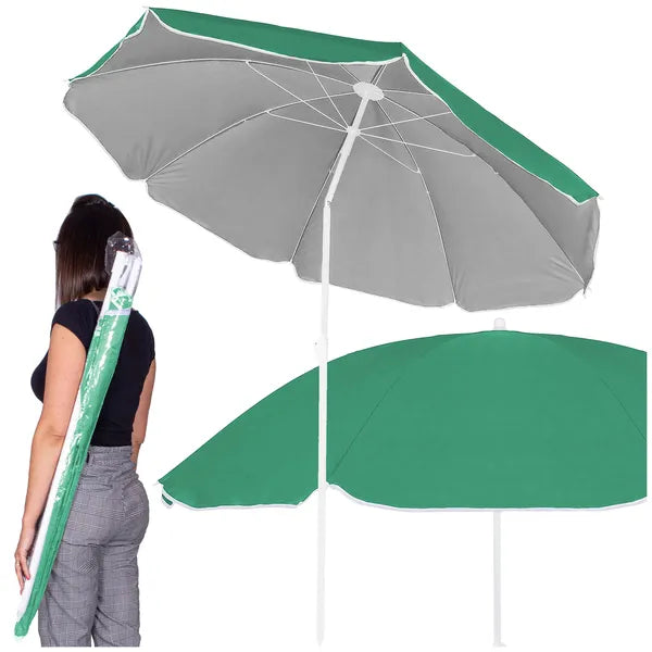 Türkiz strand napernyő 160 cm, UPF50+ UV védelem, dönthető