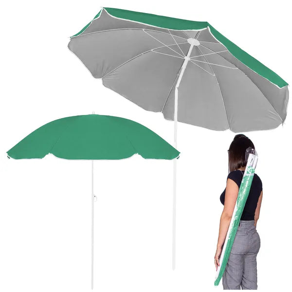 Türkiz strand napernyő 160 cm, UPF50+ UV védelem, dönthető