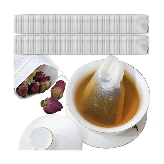Tea filter tasak, húzózárral, 100 db, 10×8 cm, fehér