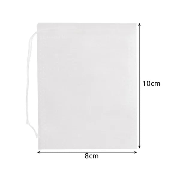 Tea filter tasak, húzózárral, 100 db, 10×8 cm, fehér