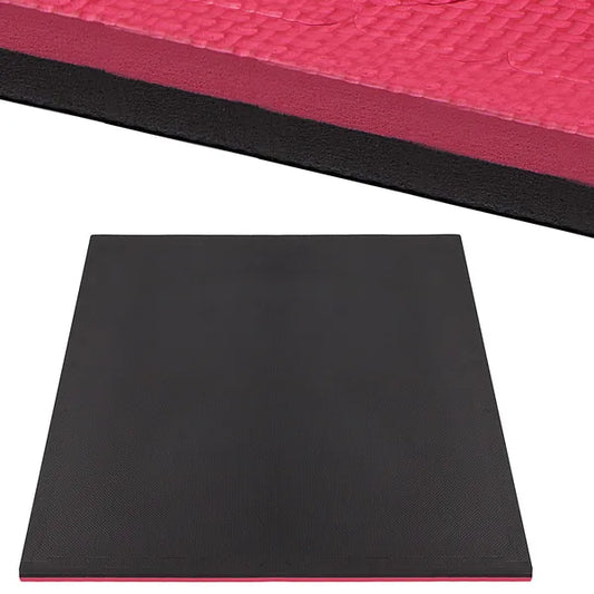 EVA hab padlópuzzle szőnyeg, védő torna matrac 100×100×2 cm, piros-fekete