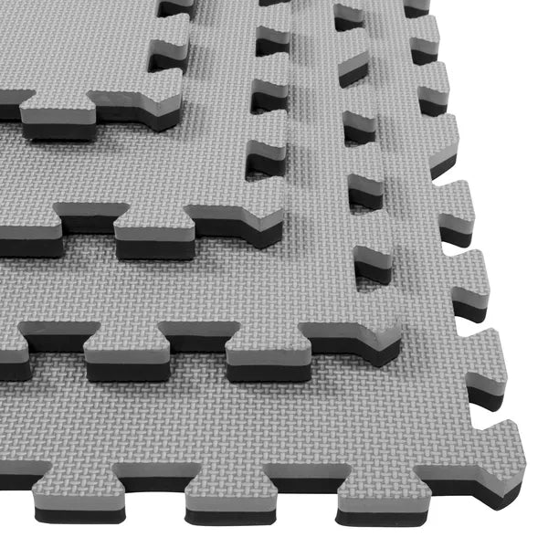 Springos® padló matrac 60x60cm, 4db, fekete/szürke