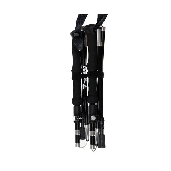 2 db összecsukható alumínium nordic walking túrabot, 110-130 cm, kiegészítőkkel
