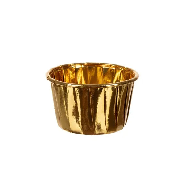 Arany muffin papírkapszli 50 db, 3,5x6 cm, hő- és zsiradékálló