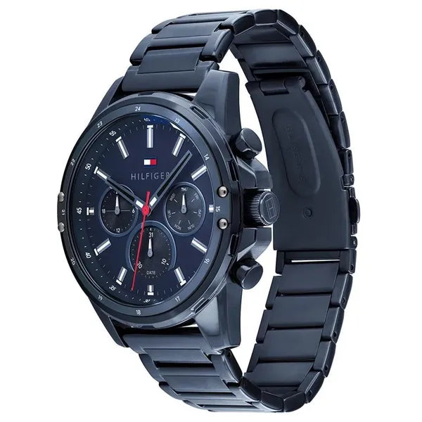 Tommy Hilfiger Mason 1791789 férfi karóra, kék acél szíj, kvarc