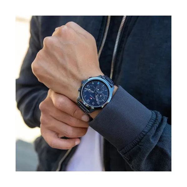 Tommy Hilfiger Asher 1791853 férfi karóra, kék rozsdamentes acél, 43 mm