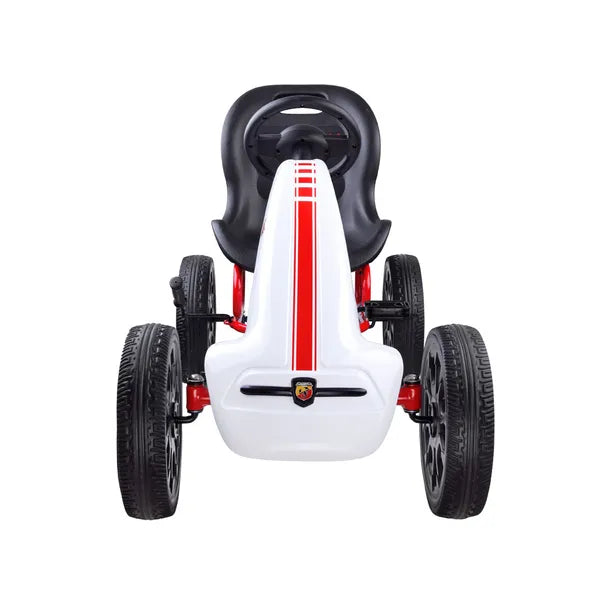 ABARTH licencű pedálos gokart gyerekeknek, EVA habkerekekkel, 30 kg teherbírás