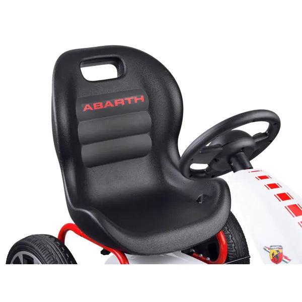 ABARTH licencű pedálos gokart gyerekeknek, EVA habkerekekkel, 30 kg teherbírás
