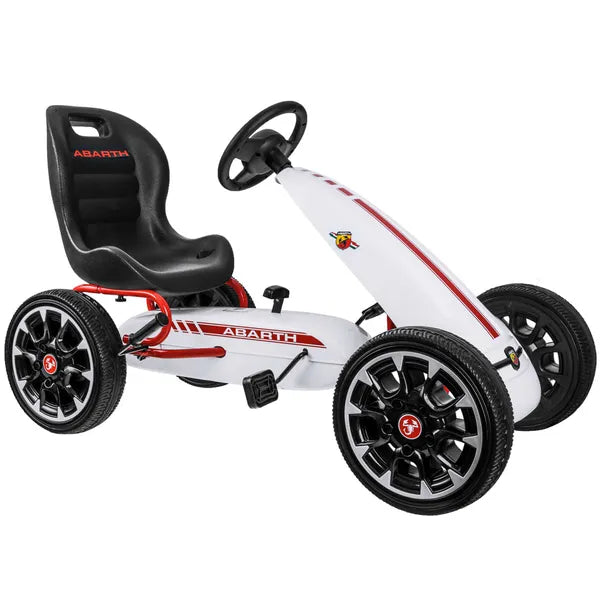 ABARTH licencű pedálos gokart gyerekeknek, EVA habkerekekkel, 30 kg teherbírás