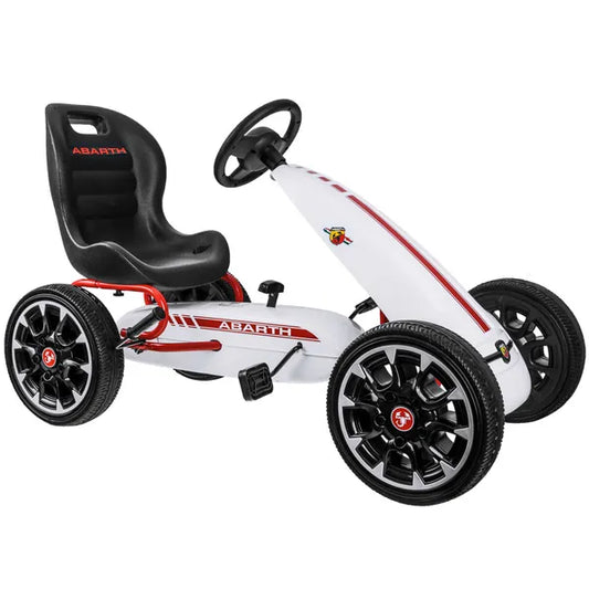 ABARTH licencű pedálos gokart gyerekeknek, EVA habkerekekkel, 30 kg teherbírás