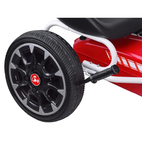 ABARTH licencelt pedálos gokart gyerekeknek, EVA habkerekek, 30 kg