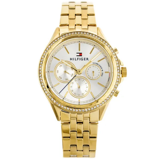Női Tommy Hilfiger Ari karóra, arany nemesacél, 38 mm, WR30, dátumkijelző
