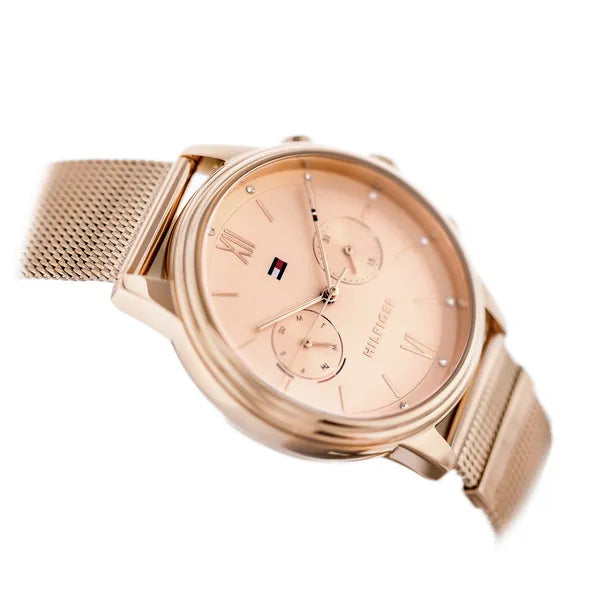 Tommy Hilfiger Blake 38 mm női karóra, rozéarany acél, kvarc