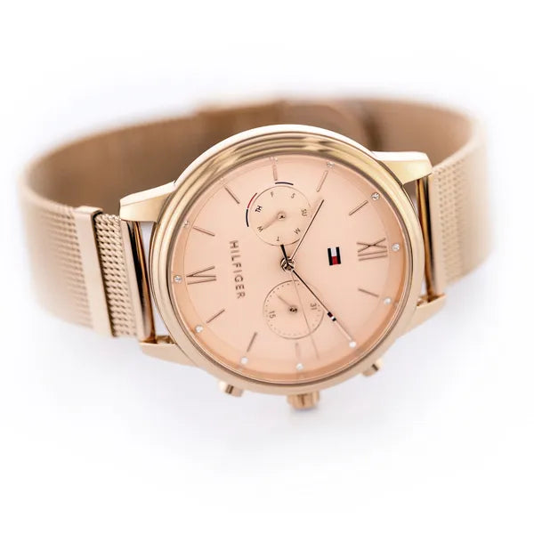 Tommy Hilfiger Blake 38 mm női karóra, rozéarany acél, kvarc