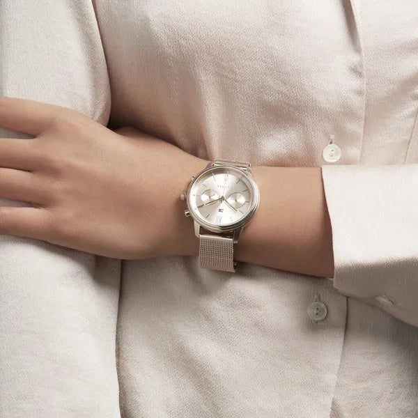 Tommy Hilfiger Blake 38 mm női karóra, rozéarany acél, kvarc