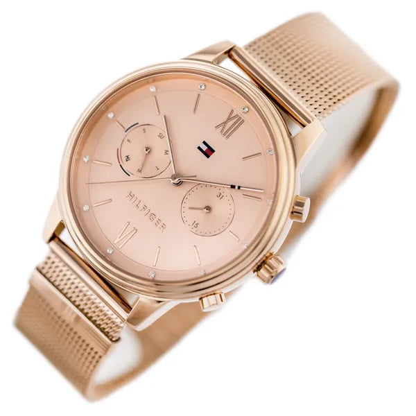 Tommy Hilfiger Blake 38 mm női karóra, rozéarany acél, kvarc