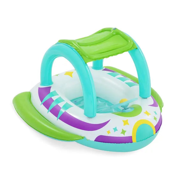 Bestway Space Splash felfújható csónak tetővel, kormánykerékkel, 107×112 cm