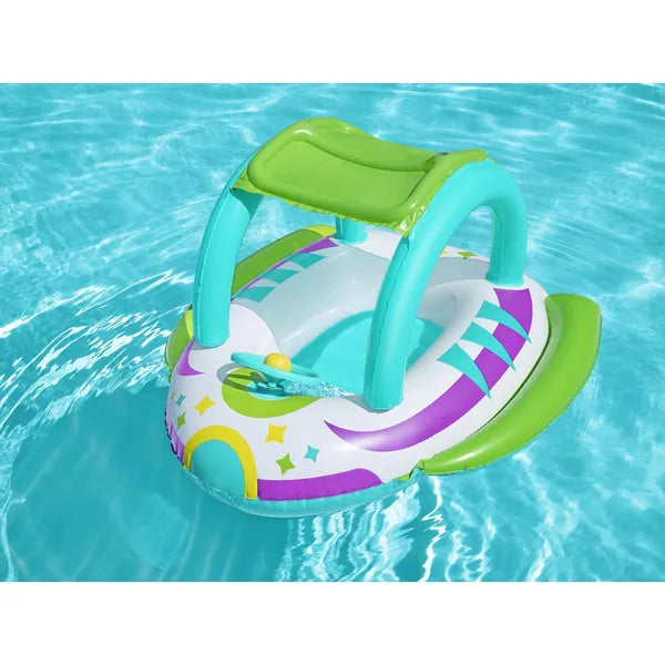 Bestway Space Splash felfújható csónak tetővel, kormánykerékkel, 107×112 cm