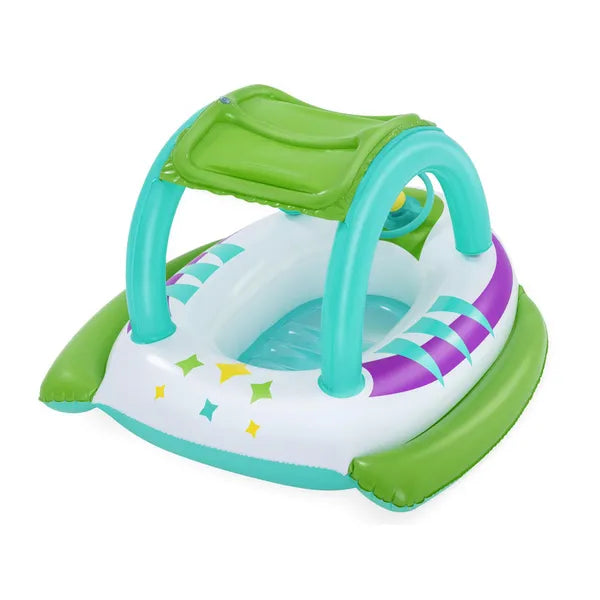 Bestway Space Splash felfújható csónak tetővel, kormánykerékkel, 107×112 cm