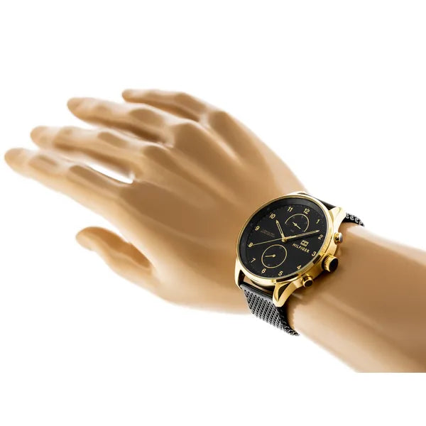 Tommy Hilfiger Chase férfi karóra, arany-fekete, 43 mm, WR50