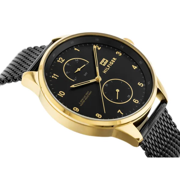 Tommy Hilfiger Chase férfi karóra, arany-fekete, 43 mm, WR50