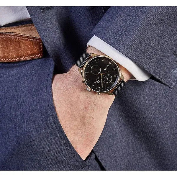 Tommy Hilfiger Chase férfi karóra, arany-fekete, 43 mm, WR50