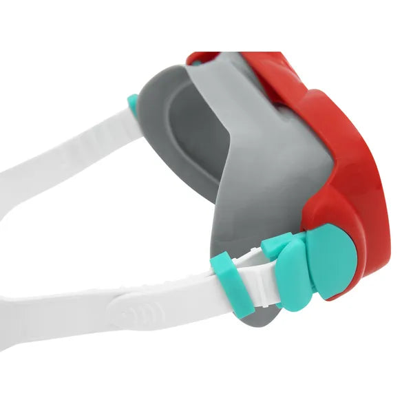 Gyermek búvármaszk és snorkel szett, 7+, UV-szűrős, piros-zöld