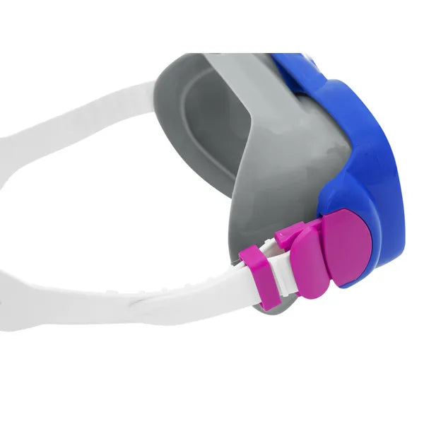 Gyermek búvár maszk és snorkel szett 7+ éveseknek, kék-rózsaszín, UV-szűrő